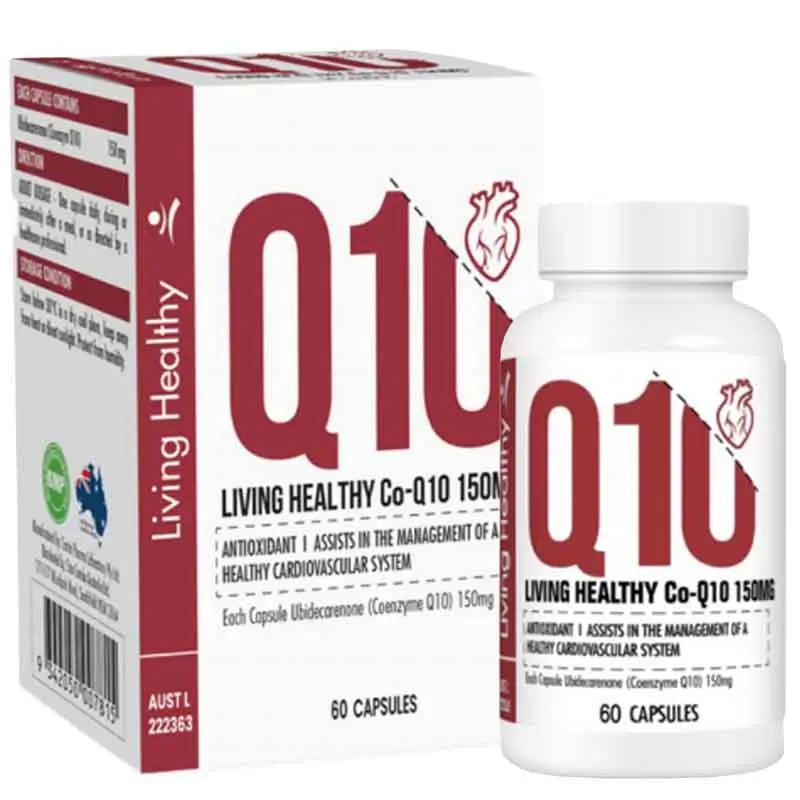 Living Healthy CoQ10 150mg, hỗ trợ tốt cho tim mạch (Hộp 60 viên)